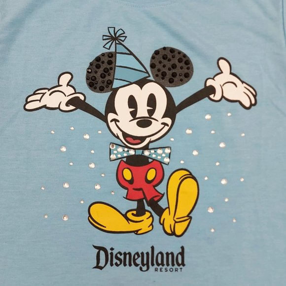 Disney Parks Sleeveless Top Girls Youth Small Blue Mickey Mouse Graphic Print - Picture 4 of 9